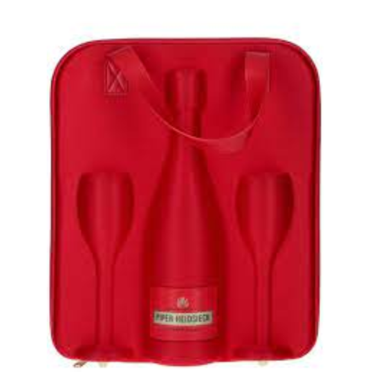 CHAMPAGNE FRANÇA BRANCO PIPER HEIDSIECK BRUT TRAVEL BOLSA  2 TACAS 750ML-0