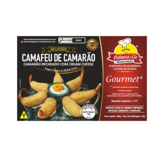 CAMAFEU DE CAMARAO RECHEADO C/ CREAM CHEESE 350G-0